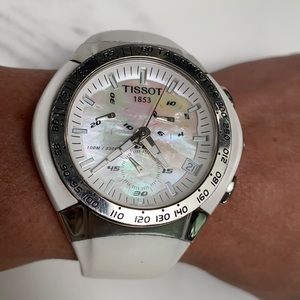 Tissot Women's T-Race Chronograph Watch white band
